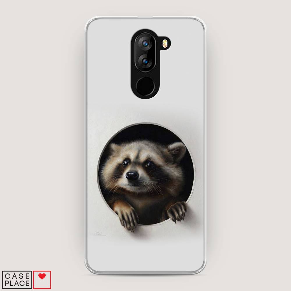 

Чехол Awog на Doogee X60L / Дуги X60L "Любопытный енот", Разноцветный, 220550-1