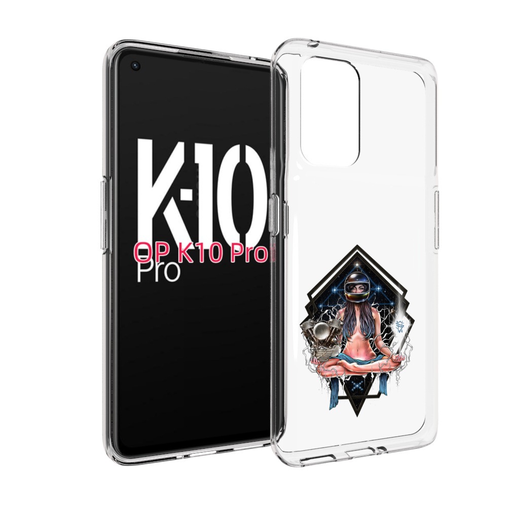 

Чехол MyPads красивая девушка в шлеме для OPPO K10 Pro, Прозрачный, Tocco