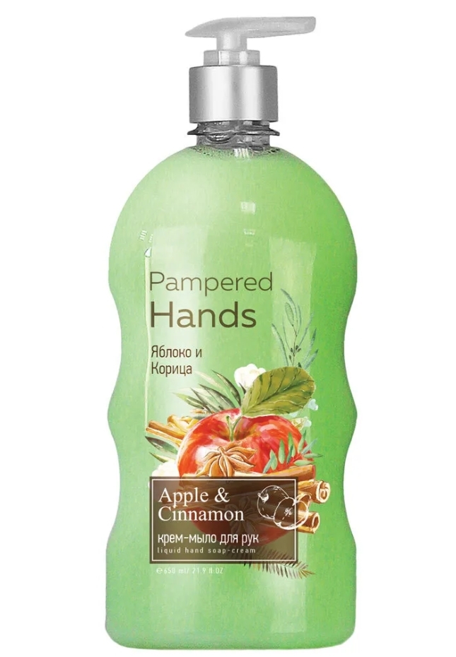 Крем-мыло Romax Pampered Hands Яблоко и корица для рук, 650 мл