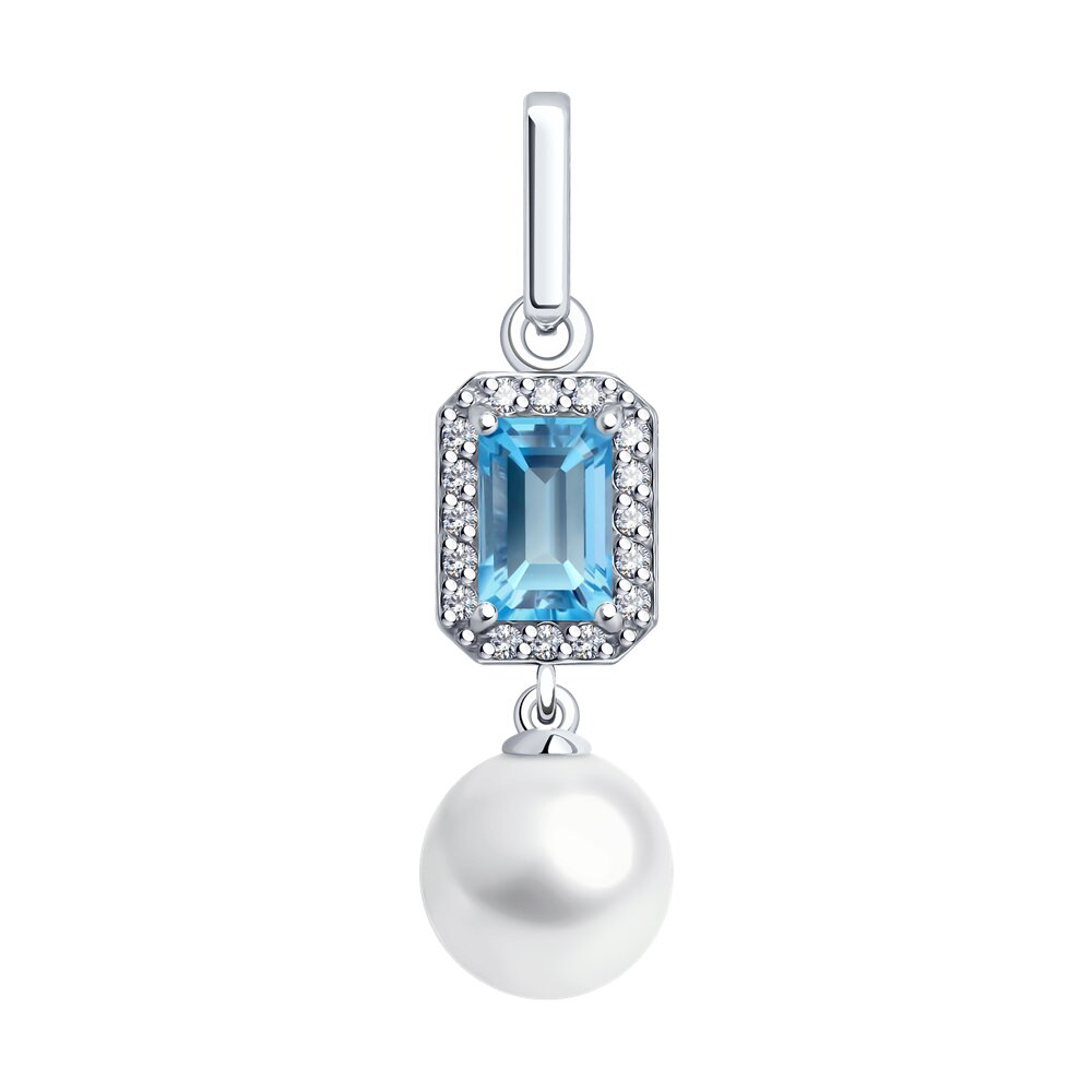 

Подвеска из золото Diamant 52-330-02791-1, фианит/жемчуг культивированный/топаз, 52-330-02791-1