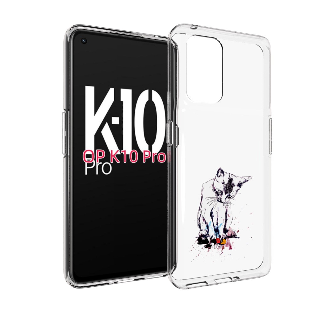 

Чехол MyPads кот и микки для OPPO K10 Pro, Прозрачный, Tocco