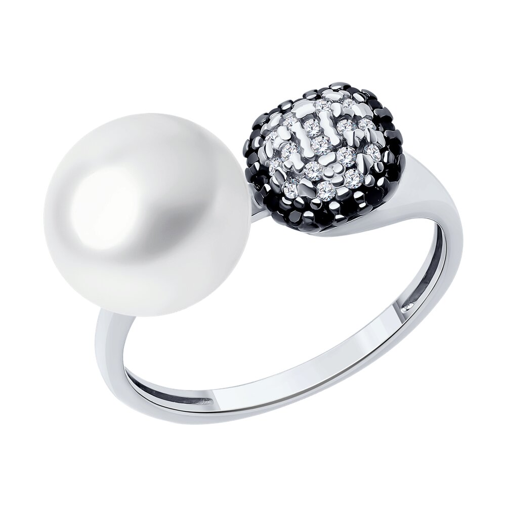 

Кольцо из серебра р. 20,5 Diamant 94-310-02621-1, фианит\шпинель\жемчуг культивированный, 94-310-02621-1