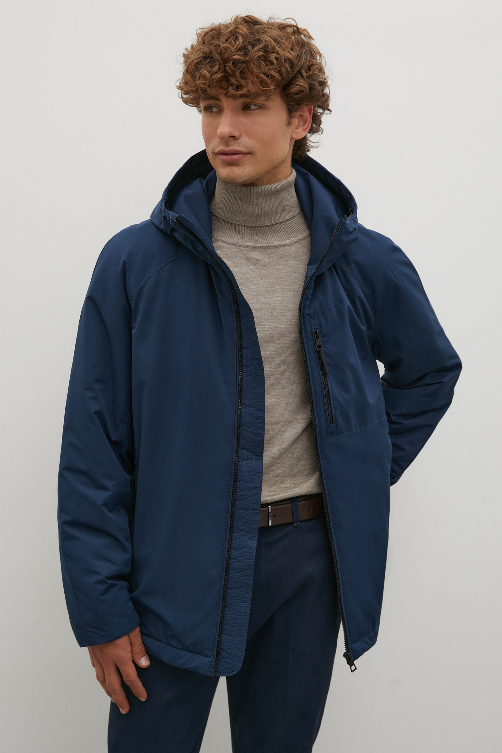 

Куртка мужская Finn Flare FAC22009 синяя 2XL, Синий, FAC22009