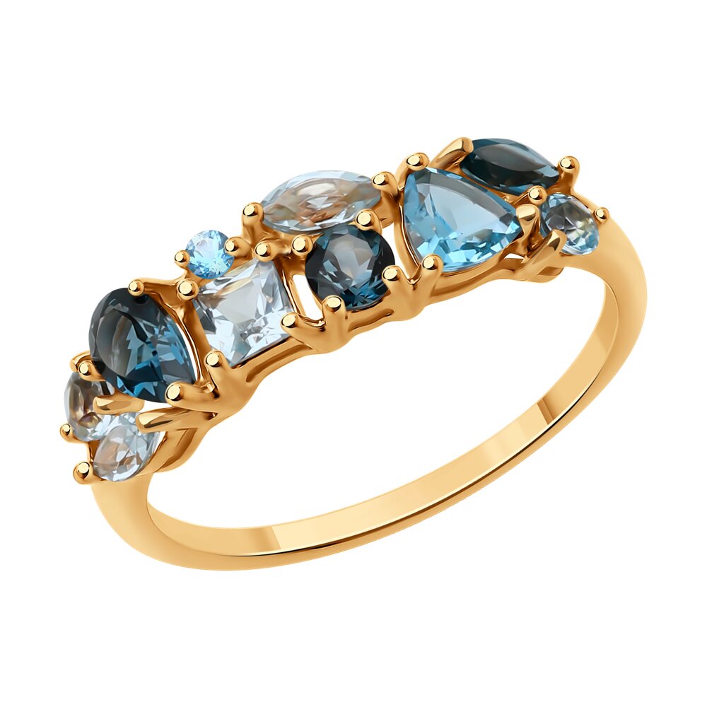 

Кольцо из золото р. 16,5 Diamant 51-310-02165-1, топаз, 51-310-02165-1
