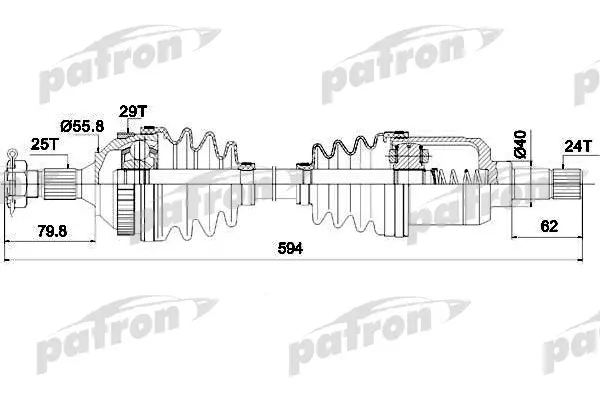 

Приводной вал PATRON PDS0045