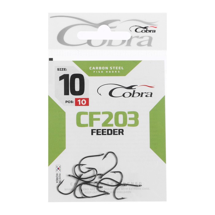 

Крючки Cobra Feeder Specialist, №10, 10 шт., Серебристый, Feeder Specialist
