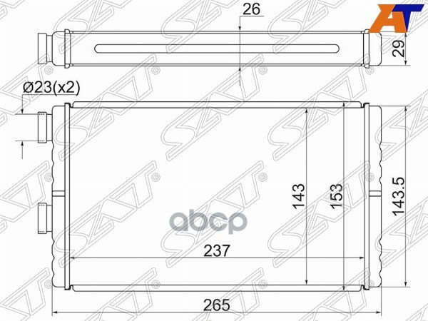 

Радиатор Отопителя Салона Mitsubishi Lancer X 07-/Outlander 07-/Asx 10- Sat арт. ST-MBW5-3