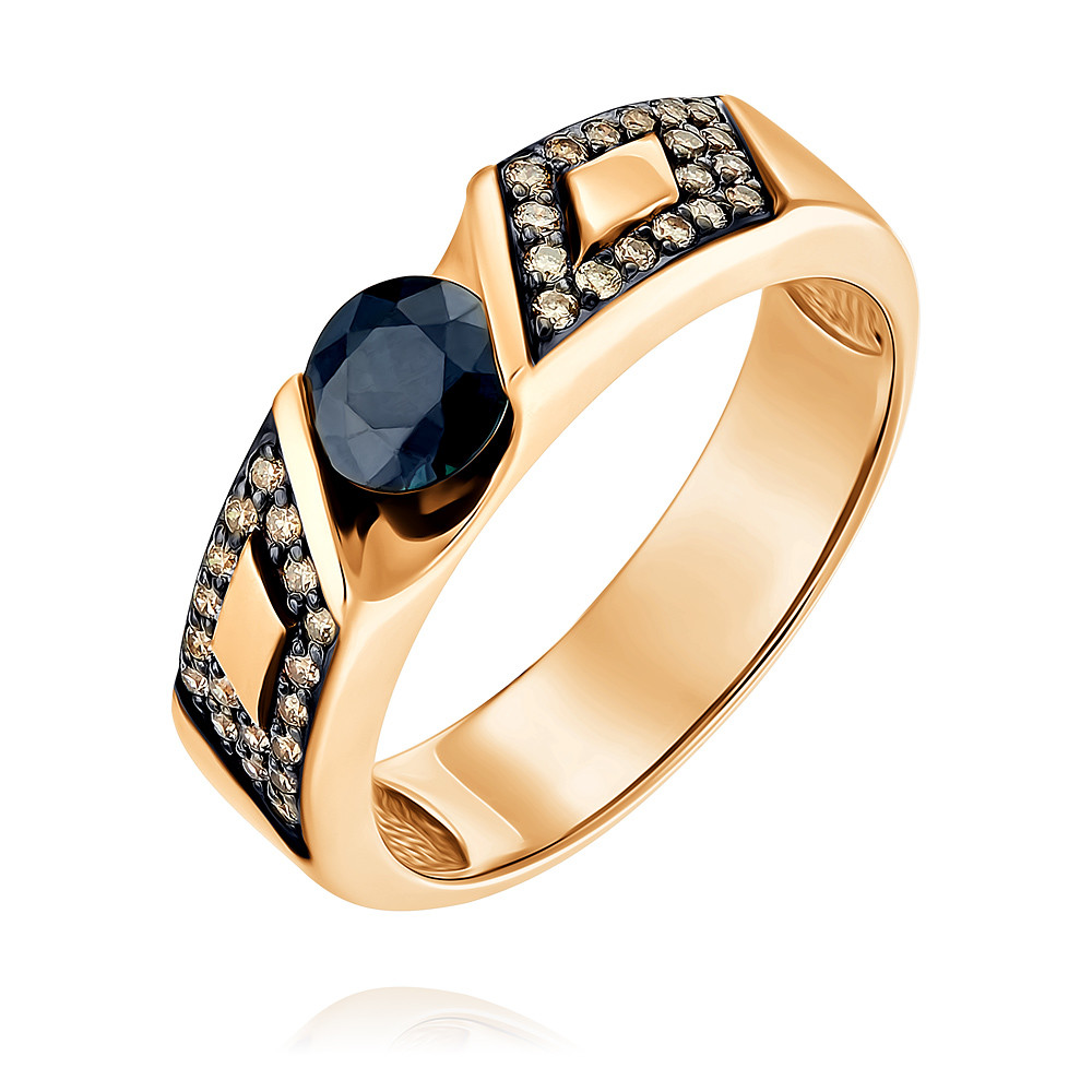 

Кольцо из золота р.  ADAMAS 1455798/01-А50Д-432, сапфир\бриллиант, 1455798/01-А50Д-432