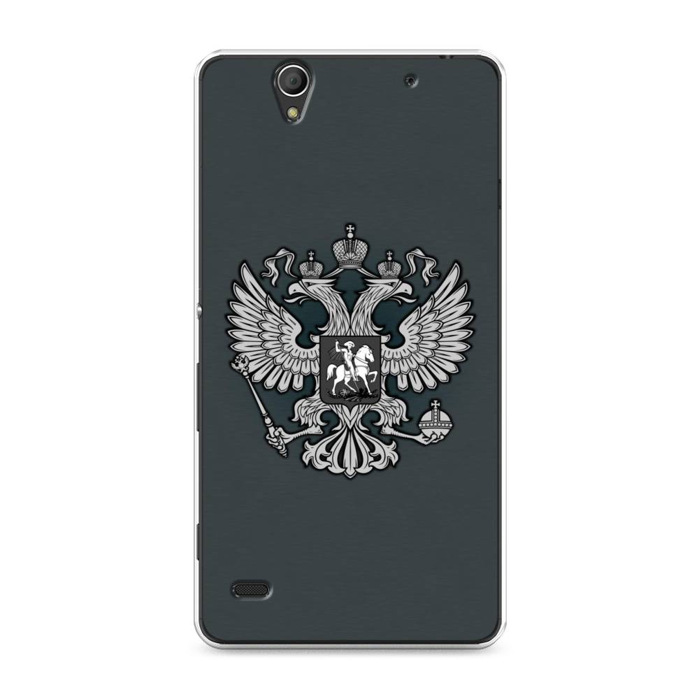 фото Силиконовый чехол "герб россии серый" на sony xperia c4 awog