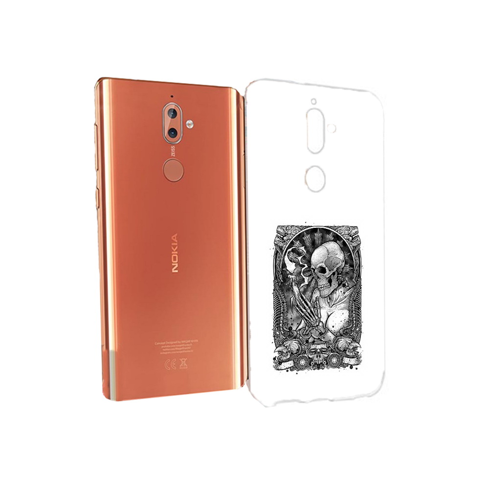 

Чехол MyPads Tocco для Nokia 9 девушка скелет (PT126479.94.316), Прозрачный, Tocco