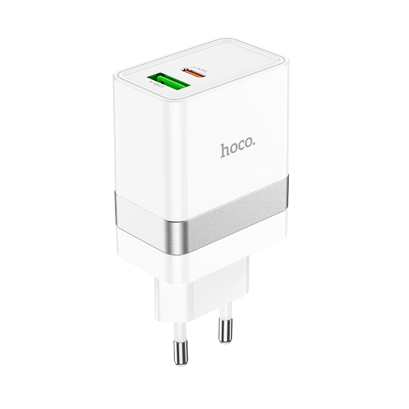

Зарядное устройство hoco n21 topspeed usb+type-c, 3a, белый