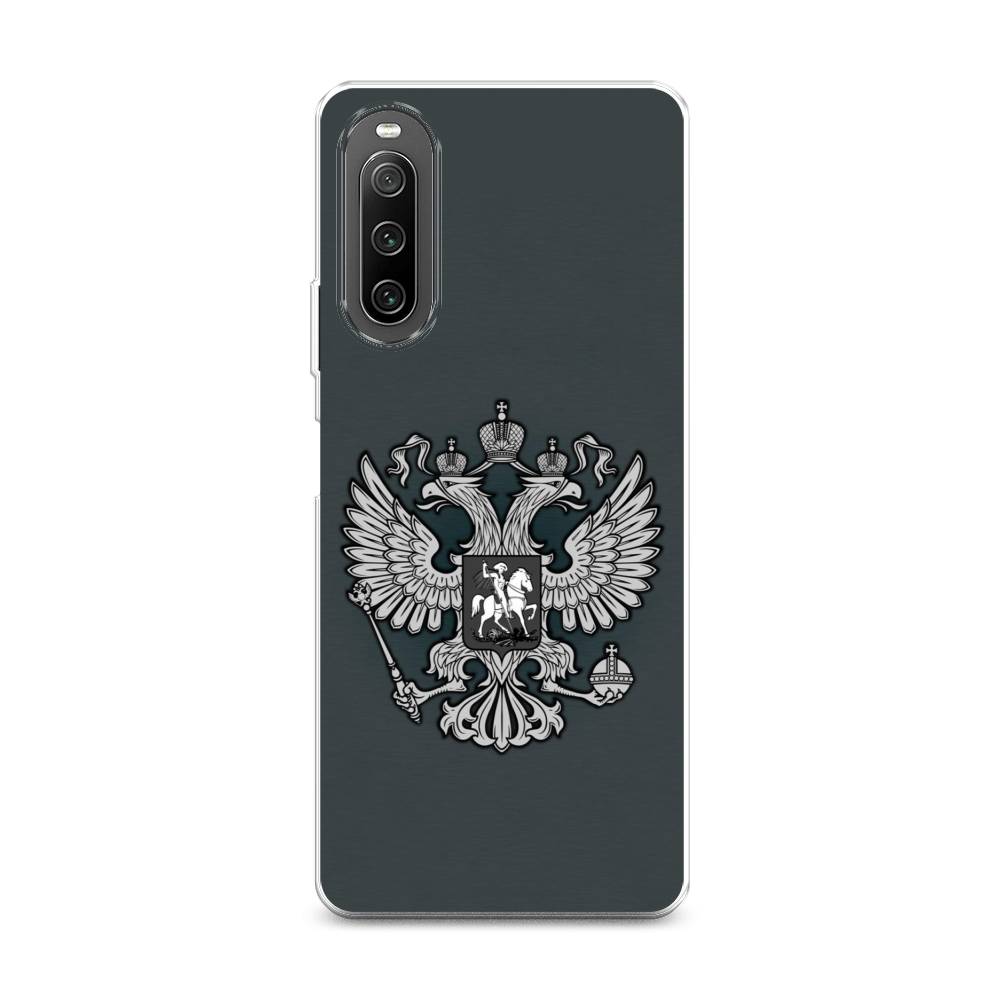 фото Силиконовый чехол "герб россии серый" на sony xperia 10 iv awog