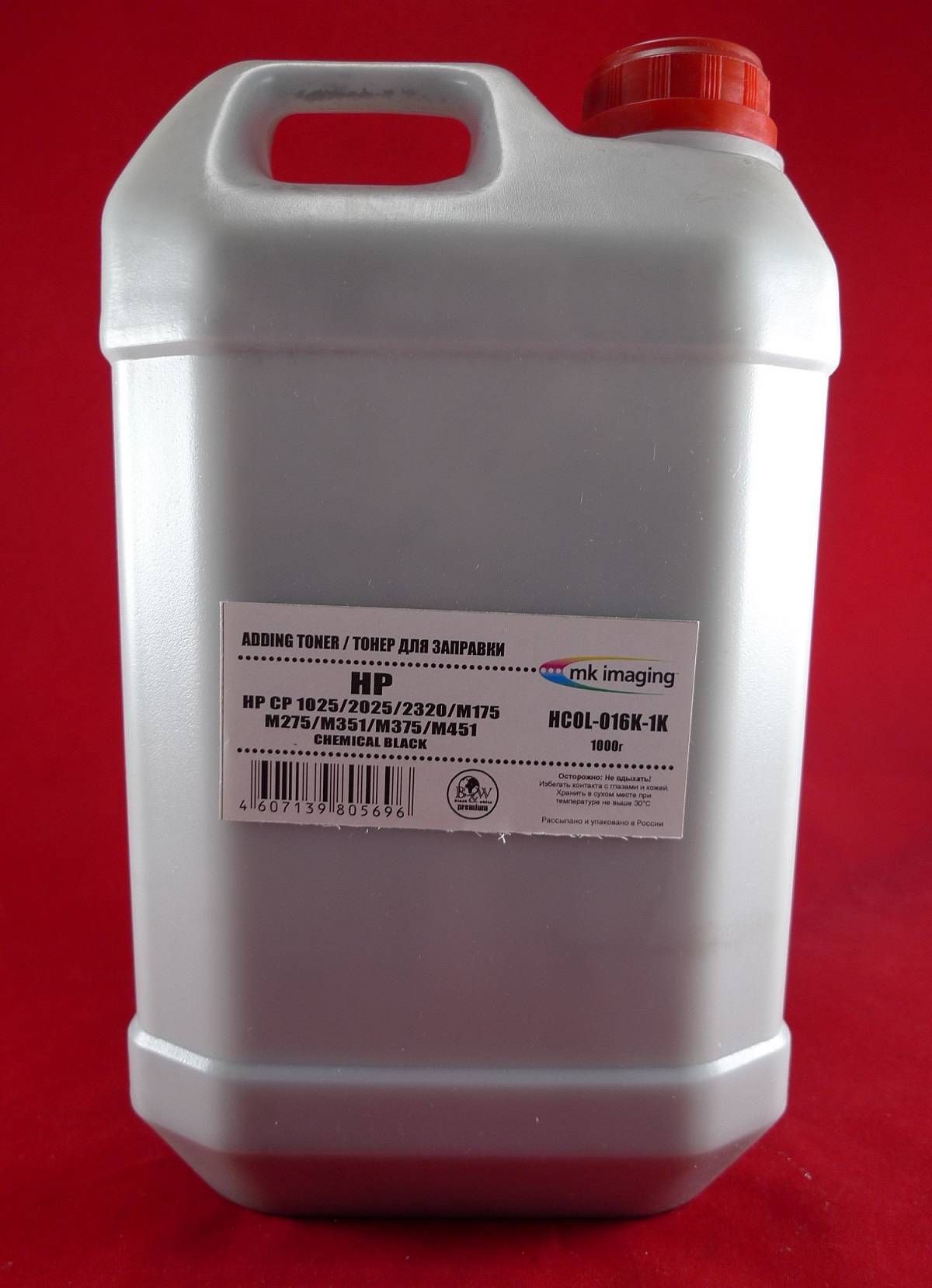 

Тонер Black&White HCOL-016K-1K, для картриджей CE310A/CC530A/CF350/CE410A/CE410X/CF380A/CF380X Black, химический
