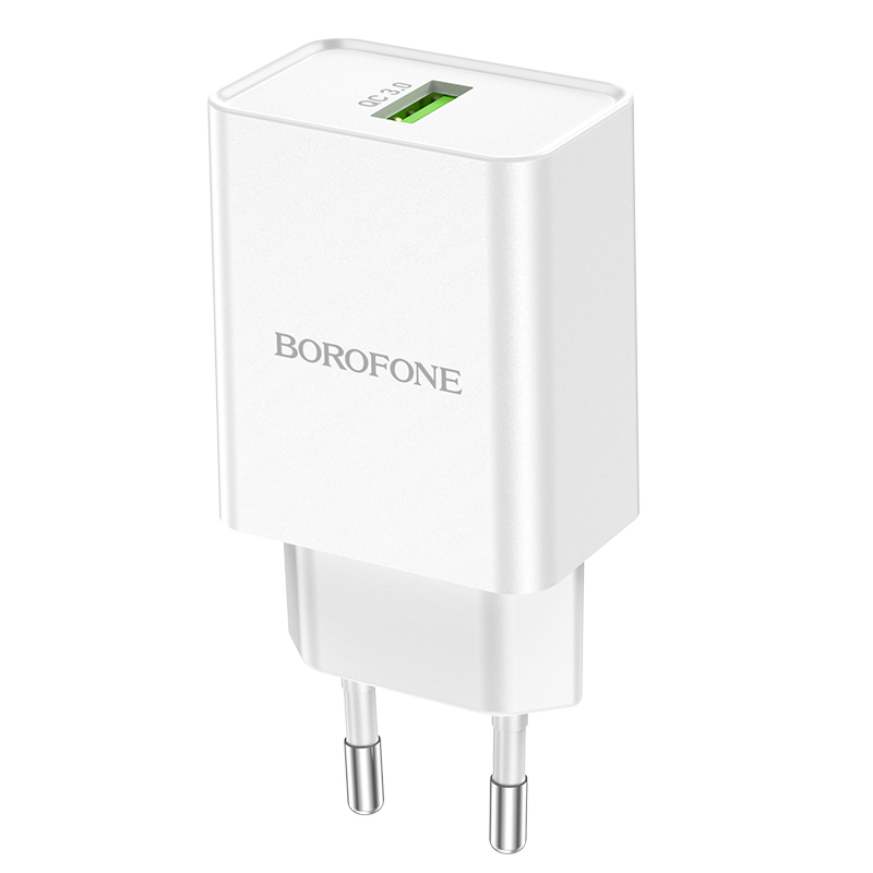 

Зарядное устройство borofone bn5 jingrui single usb, 18w, белый