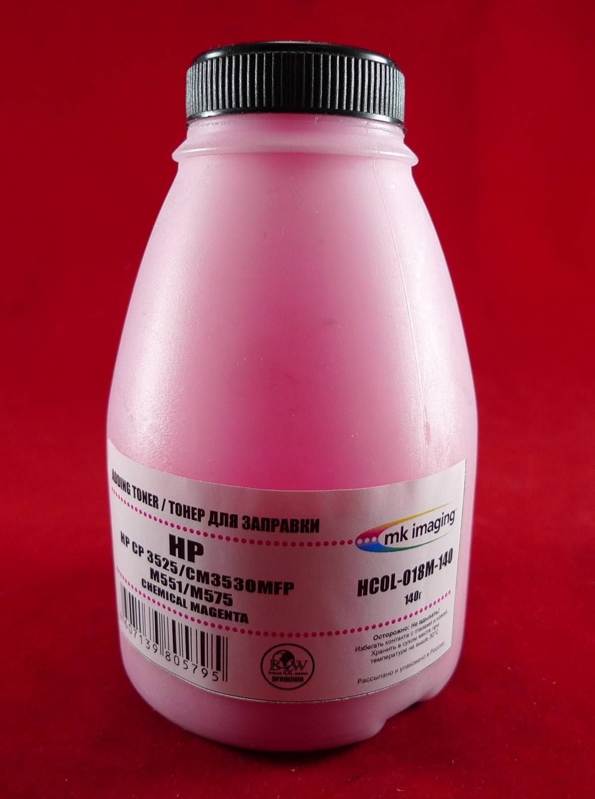 

Тонер Black&White HCOL-018M-140, для картриджей CE253A/CE403A Magenta, химический