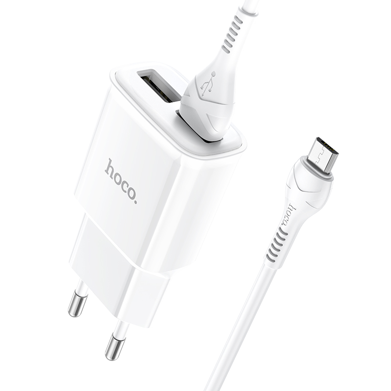 

Зарядное устройство hoco c88a star 2*usb + кабель usb-micro, 2.4a, белый