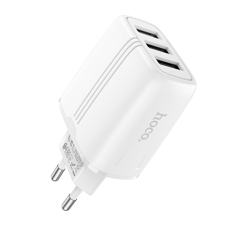

Зарядное устройство hoco n15 amazing 3*usb, 2.4a, белый