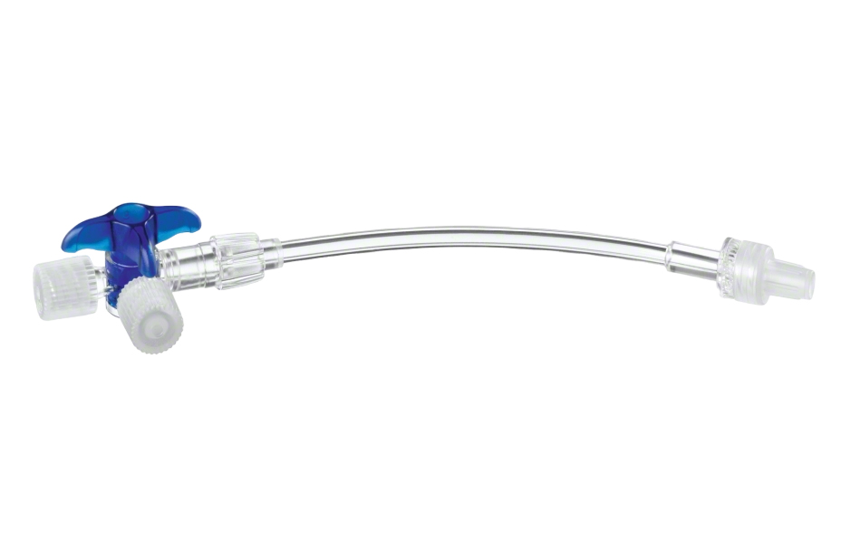 Кран инфузионный B.Braun Кран Дискофикс, 3-ходовой синий, линия 25 см