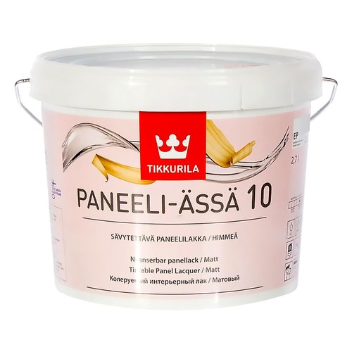 Лак Tikkurila Paneeli-assa 10 бесцветный 9л 9кг