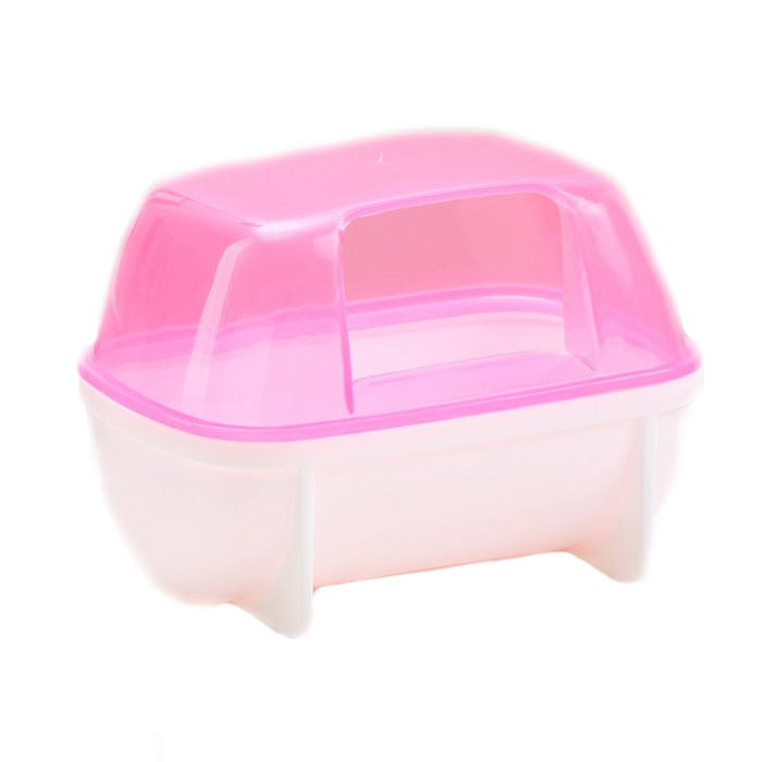 Туалет для мелких грызунов Пижон розовый 10,2 х 7,2 х 7,2 см