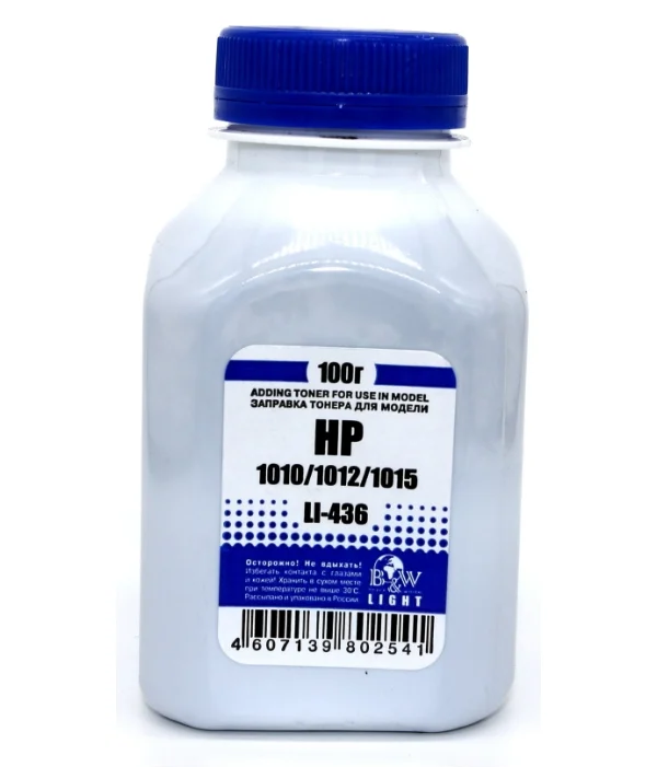 

Тонер Black&White LI-436, Черный, для картриджей Q2612A/Q2612X, FX-9/FX-10, CRG-703/706