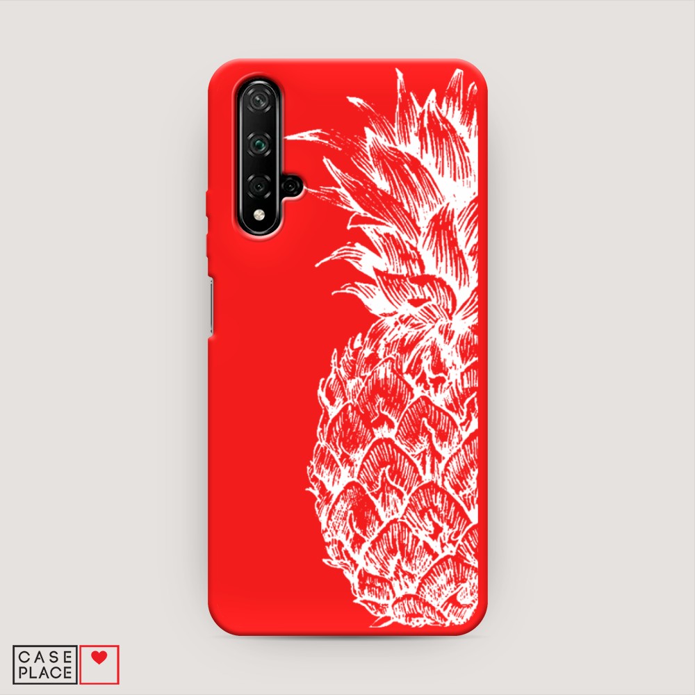 

Чехол Awog на Honor 20/Huawei Nova 5T "Ананас графика белая", Разноцветный, 69553-1