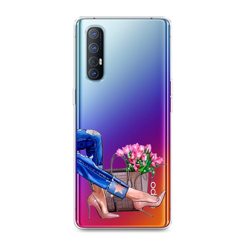 

Чехол Awog на Oppo Reno 3 Pro "Каблучки", Разноцветный, 252550-7