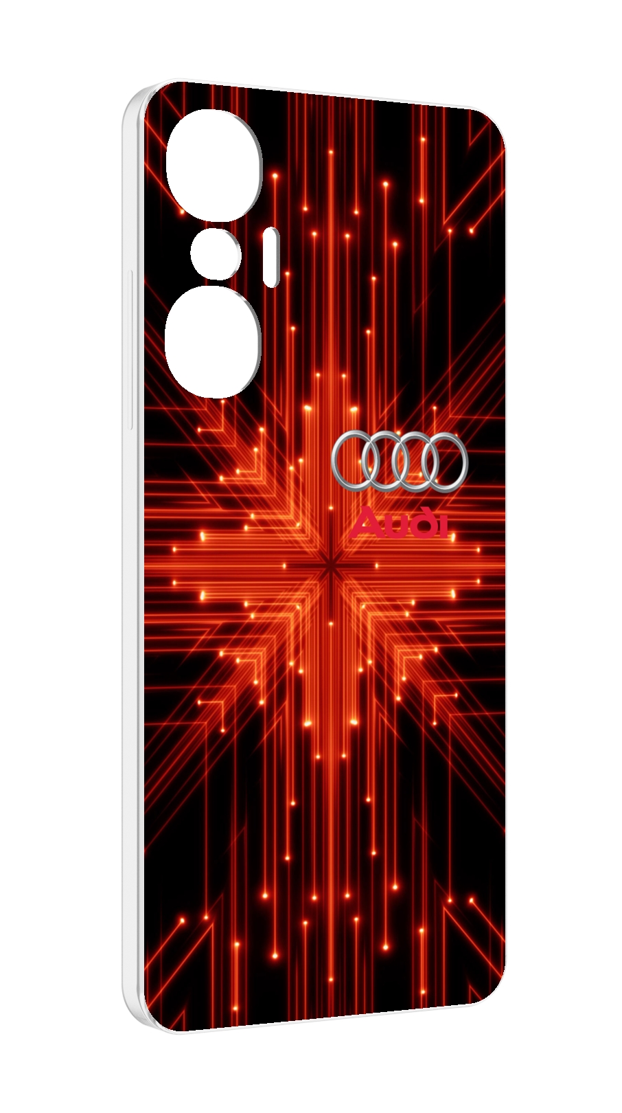

Чехол MyPads Ауди-на-неоновом-фоне для Infinix Hot 20S противоударный, Tocco