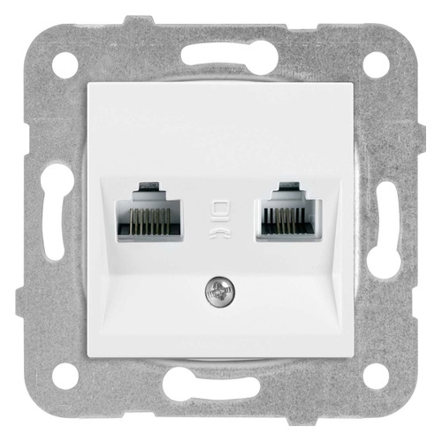 фото Розетка комп/тел. panasonic karre plus & arkedia slim (wktt04092wh-ru)