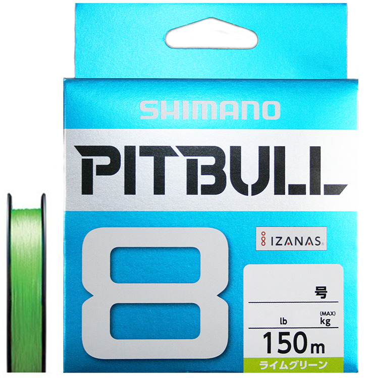 Леска плетеная Shimano Pitbull X8 0,19 мм, 150 м, 12,2 кг, green