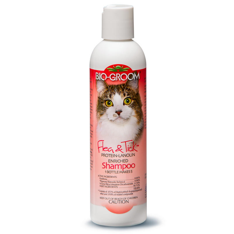 Шампунь для кошек Bio-Groom Flea&Tick от блох и клещей, концентрат 1:4, 236 мл