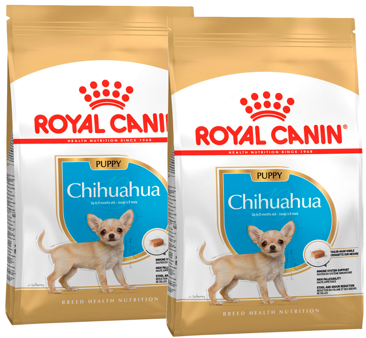 

Сухой корм для щенков Royal Canin Chihuahua Puppy, для чихуахуа, 2 шт по 1,5 кг