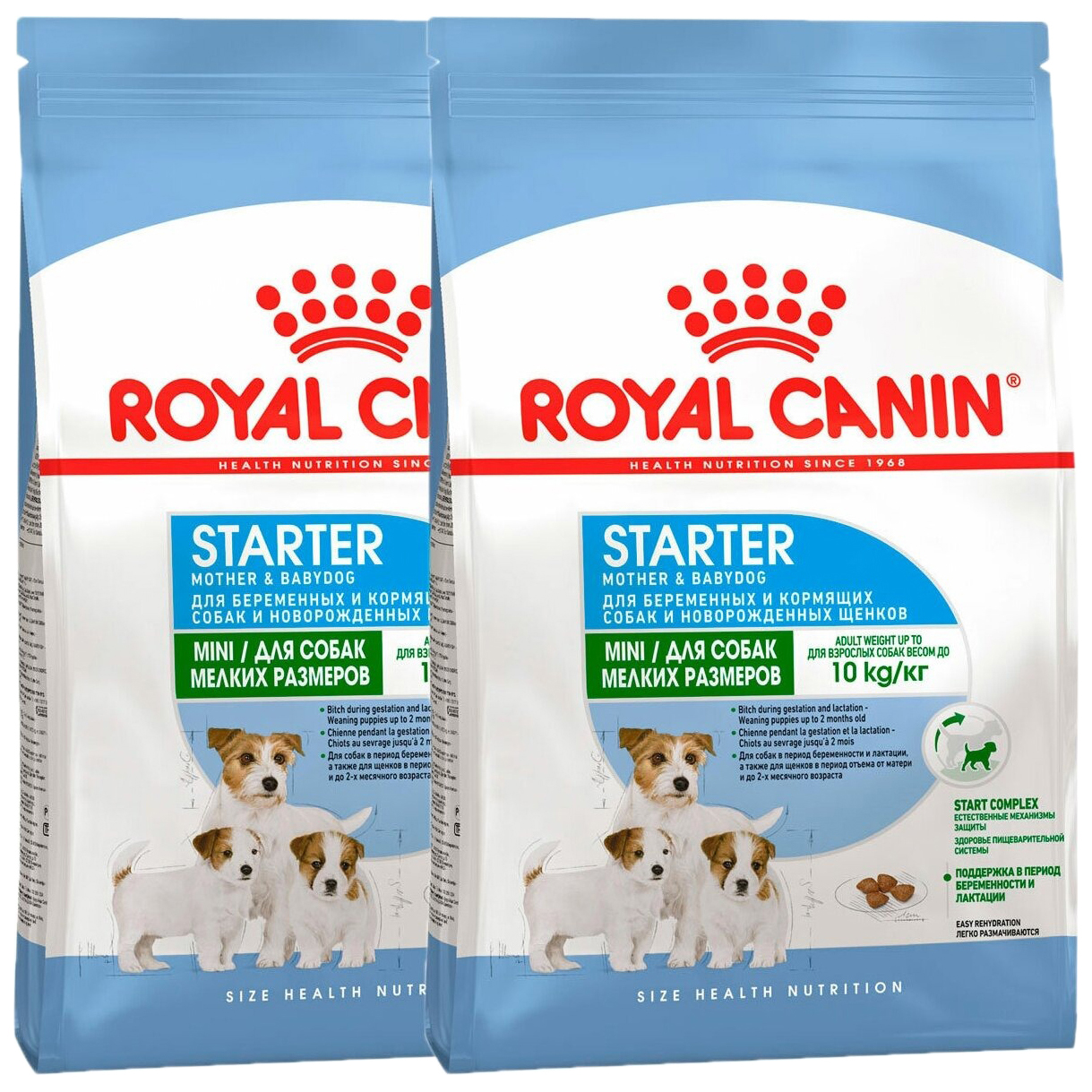 

Сухой корм для щенков, беременных и кормящих ROYAL CANIN MINI STARTER, 2шт по 1 кг