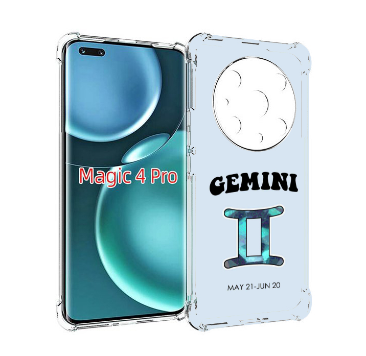 

Чехол MyPads знак зодиака близнецы 1 для Honor Magic4 Pro, Прозрачный, Tocco