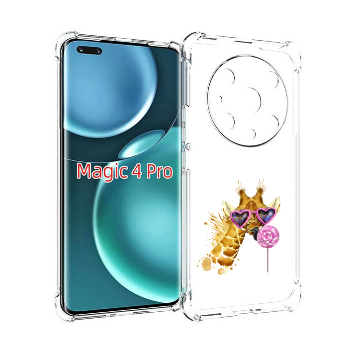 

Чехол MyPads акварельный жираф для Honor Magic4 Pro, Прозрачный, Tocco