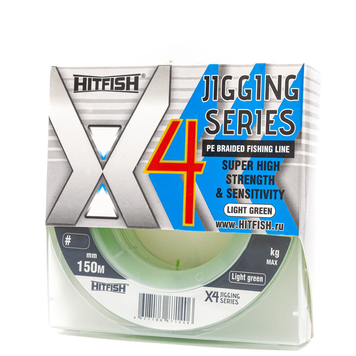 Леска плетеная Hitfish X4 Jigging Series №2.0 0,24 мм, 150 м, 16,3 кг, светло-зеленый