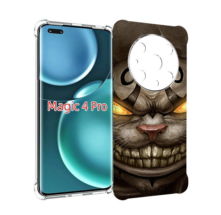 

Чехол MyPads злой котик с желтыми глазами для Honor Magic4 Pro, Прозрачный, Tocco