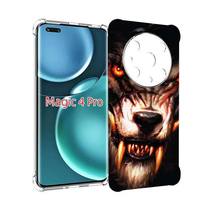 

Чехол MyPads злой голодный волк мужской для Honor Magic4 Pro, Прозрачный, Tocco