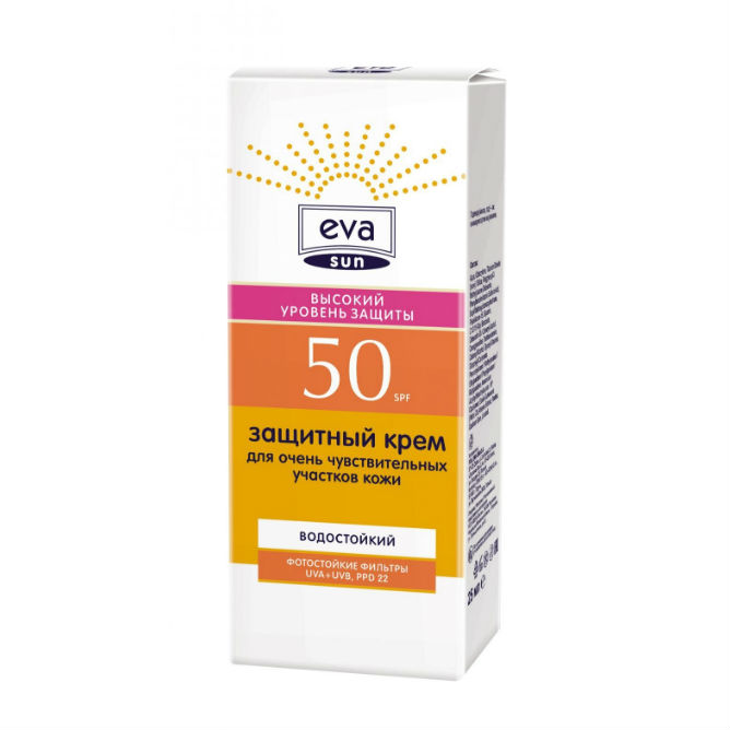 

Крем для очень чувствительной кожи Eva Sun SPF 50 25 мл