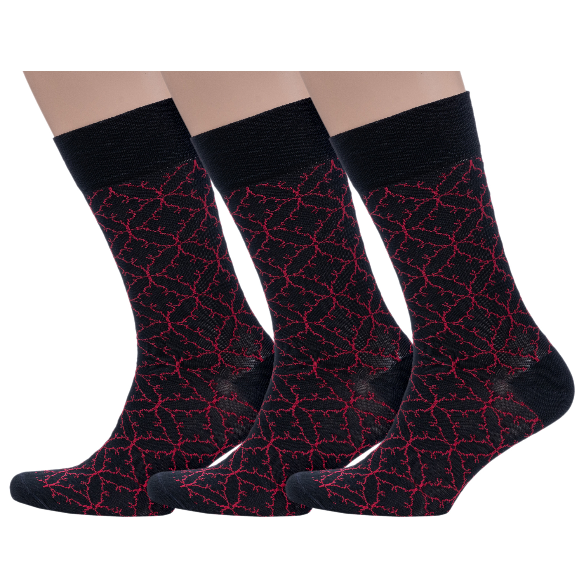 

Комплект носков мужских Sergio di Calze 3-20SC3 разноцветных 25, Черный;красный, 3-20SC3