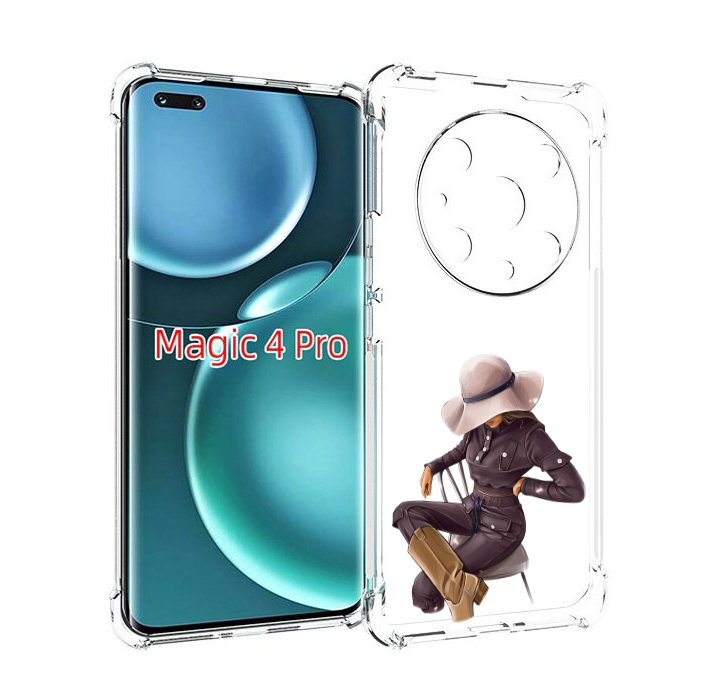 

Чехол MyPads загадочная-девушка-в-костюме женский для Honor Magic4 Pro, Прозрачный, Tocco