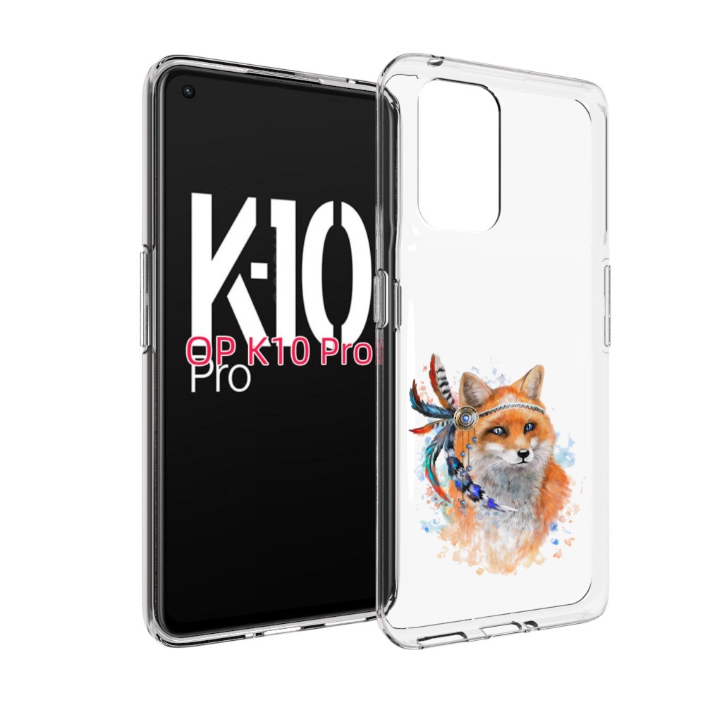 

Чехол MyPads инду лиса для OPPO K10 Pro, Прозрачный, Tocco