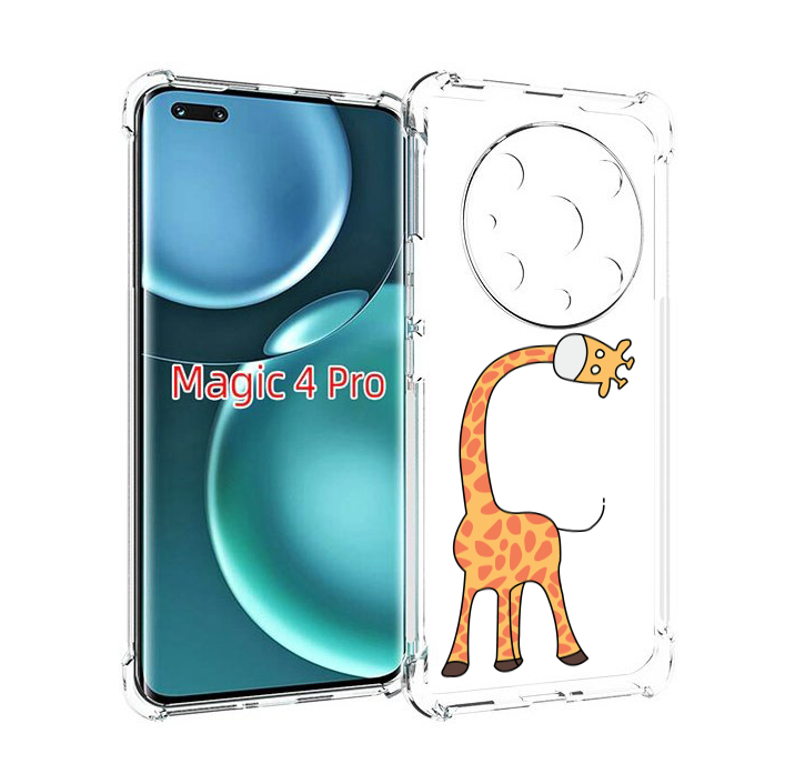 

Чехол MyPads жирафик детский для Honor Magic4 Pro, Прозрачный, Tocco