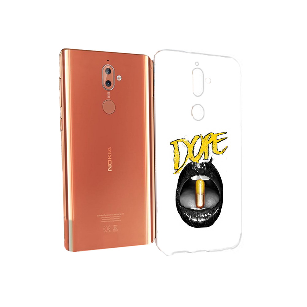 

Чехол MyPads Tocco для Nokia 9 губы (PT126479.94.303), Прозрачный, Tocco