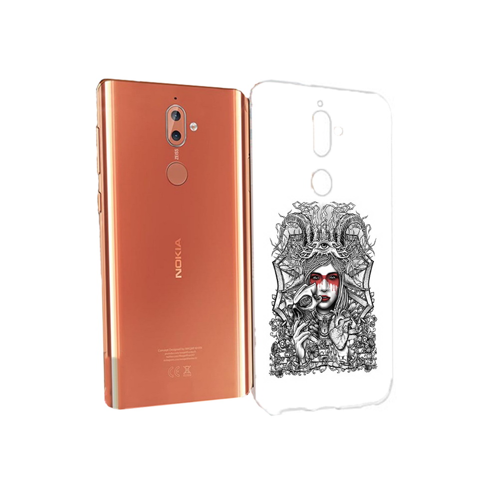 

Чехол MyPads Tocco для Nokia 9 грусная девушка (PT126479.94.302), Прозрачный, Tocco