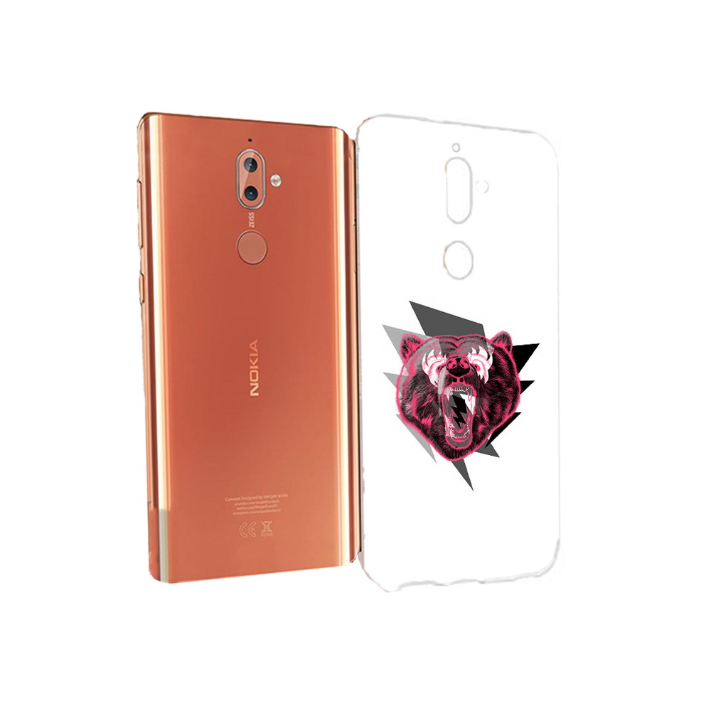 

Чехол MyPads Tocco для Nokia 9 грозовой медведь (PT126479.94.301), Прозрачный, Tocco