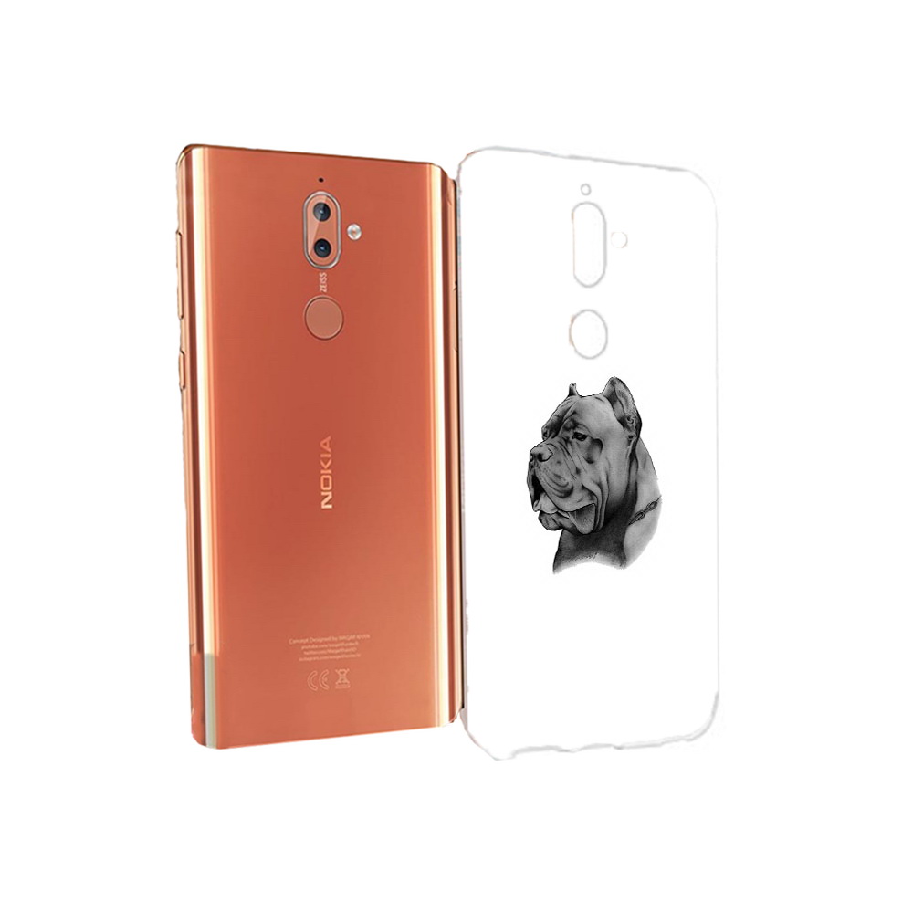 

Чехол MyPads Tocco для Nokia 9 грозный бульдог (PT126479.94.300), Прозрачный, Tocco