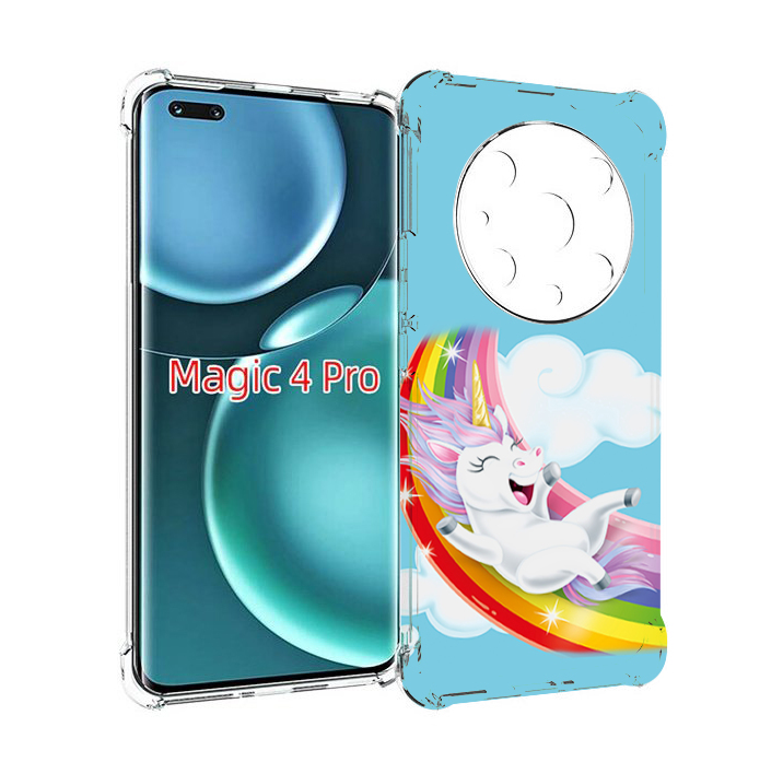 

Чехол MyPads единорог-на-радуге для Honor Magic4 Pro, Прозрачный, Tocco