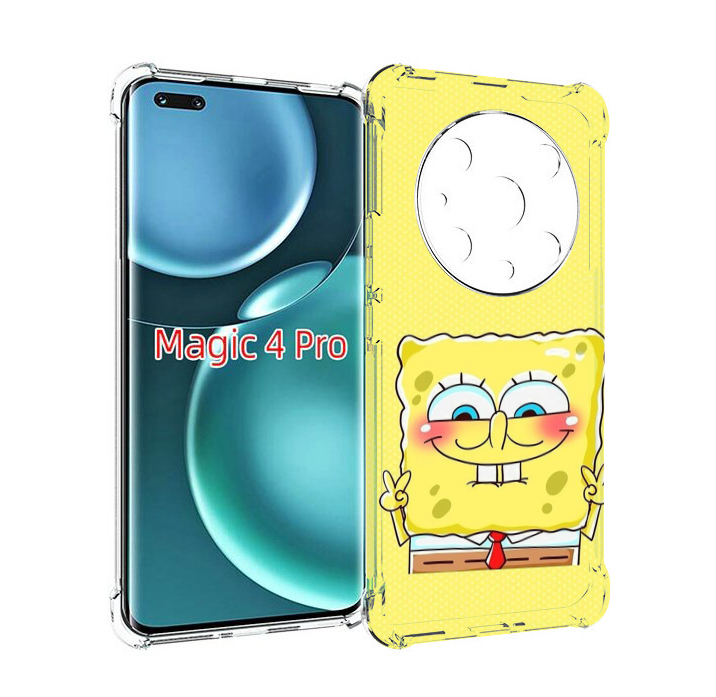 

Чехол MyPads довольный милый спанчбоб для Honor Magic4 Pro, Прозрачный, Tocco