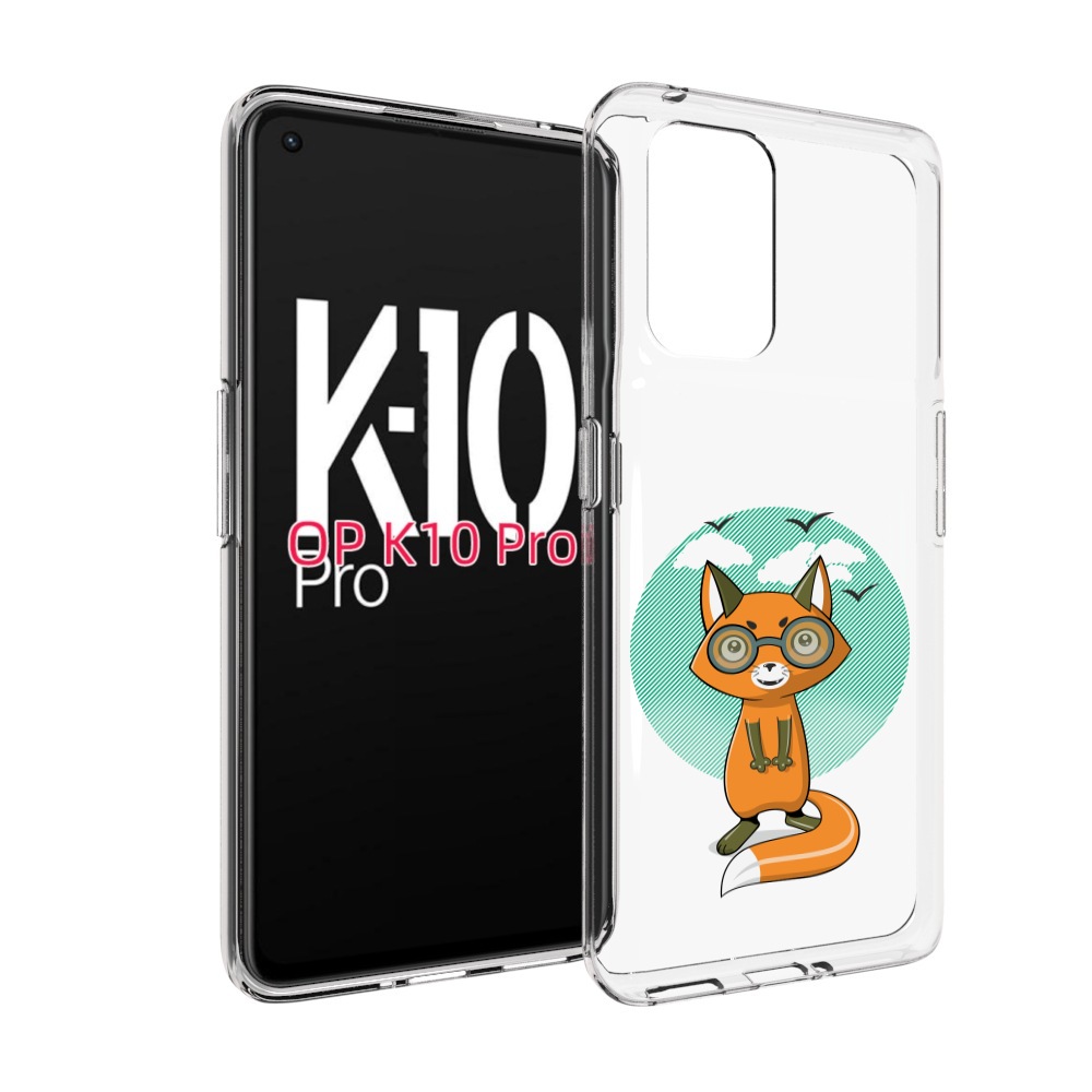 

Чехол MyPads задумчивая лиса для OPPO K10 Pro, Прозрачный, Tocco